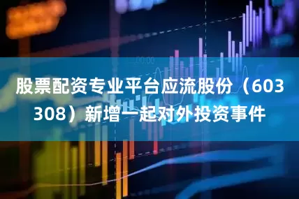股票配资专业平台应流股份（603308）新增一起对外投资事件